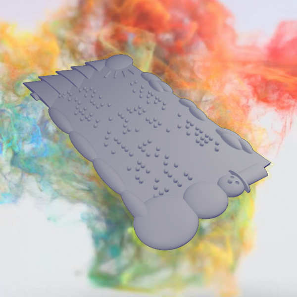 Carte de voeux en Braille imprimée en 3D Kinital® Shop.Kinital.com